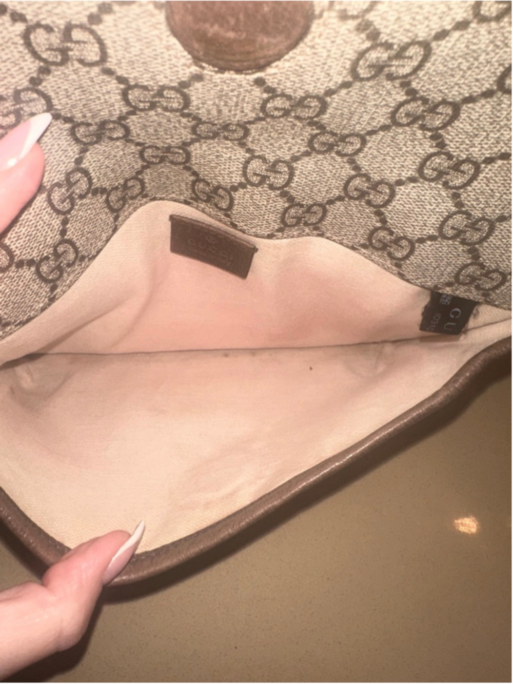 Women's Gucci Crossbody Belt Bag One Size Beige Brown 100% authentic - Picture 5 of 9